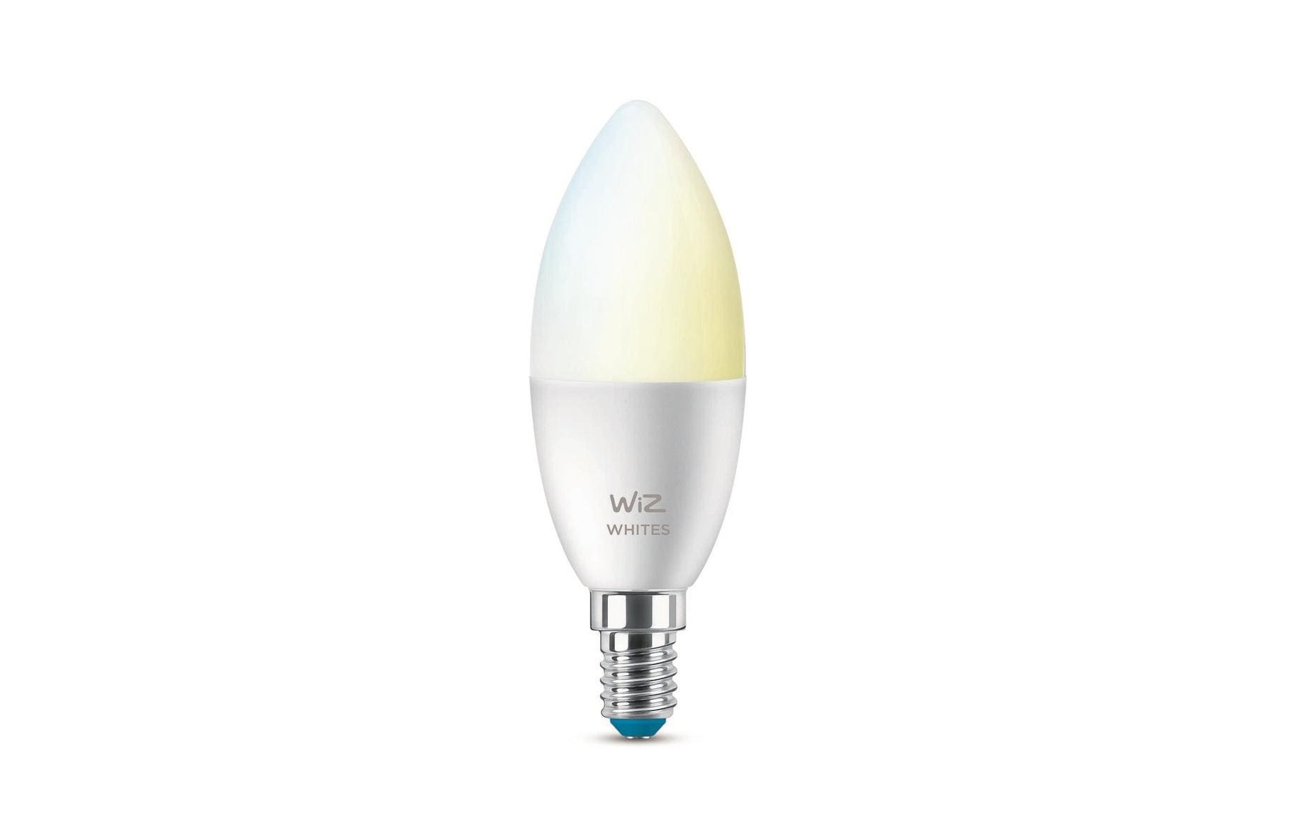 WiZ Leuchtmittel – E14 C37 – Tunable White 2700–6500 K, 470 lm, 4,9 W – 2er-Pack