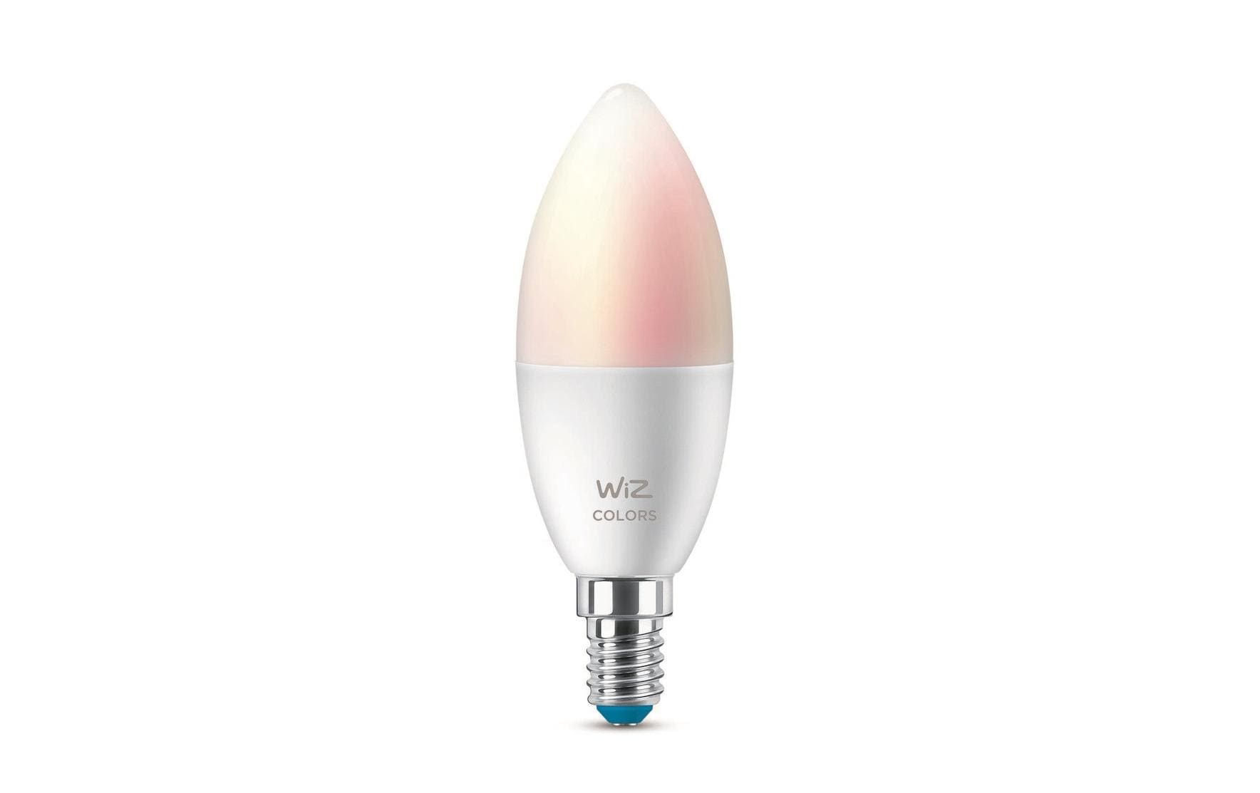 WiZ Smart-Leuchtmittel E14 C37 – RGB+CCT 2200–6500 K, 470 lm, 4,9 W, WLAN/Bluetooth – 2 Stk.