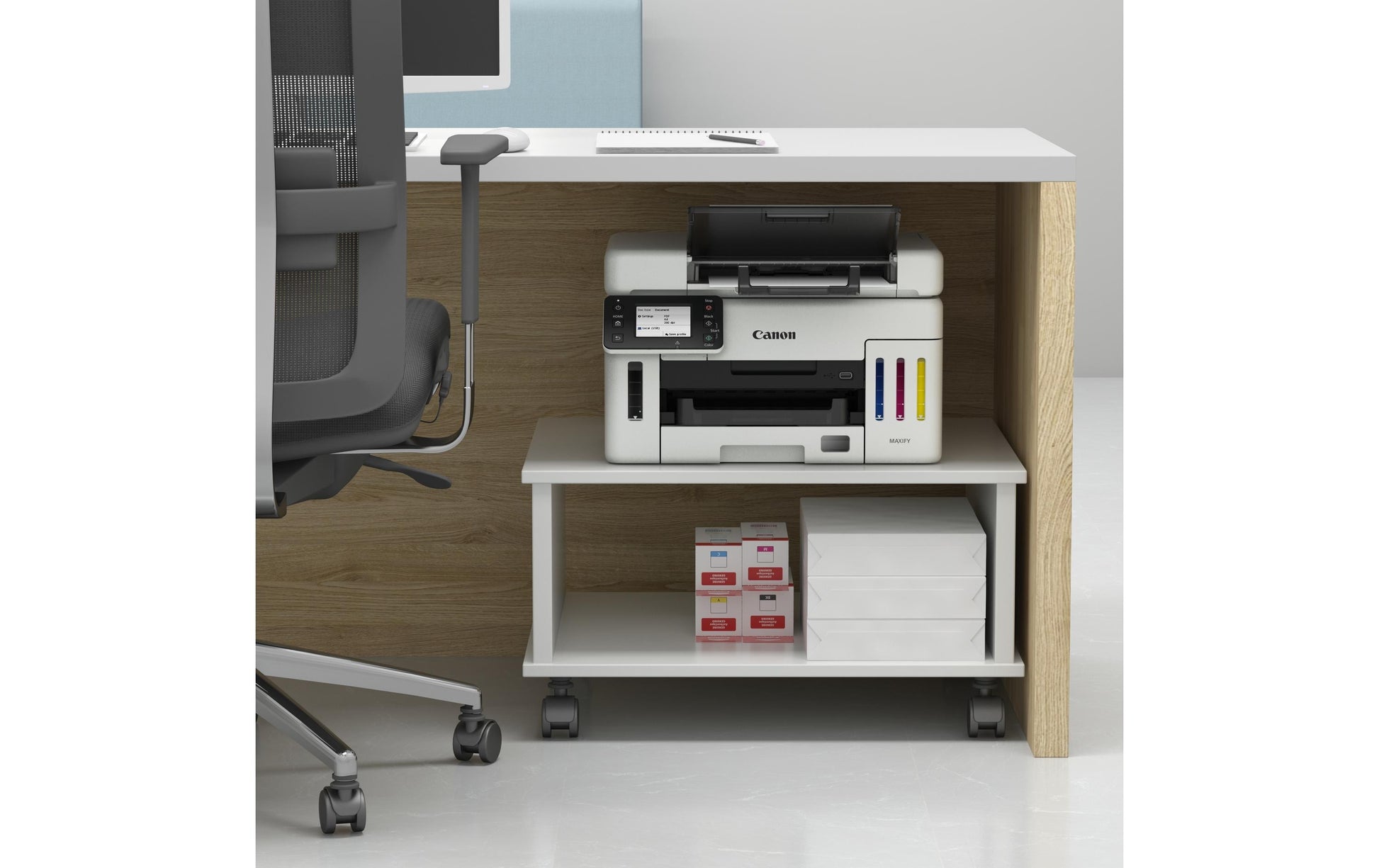 Canon MAXIFY GX6550 – Farbiges Tintenstrahl-MFP A4, 3-in-1 – USB/LAN/WLAN – Duplex, ADF – 24 S/W-Seiten pro Minute