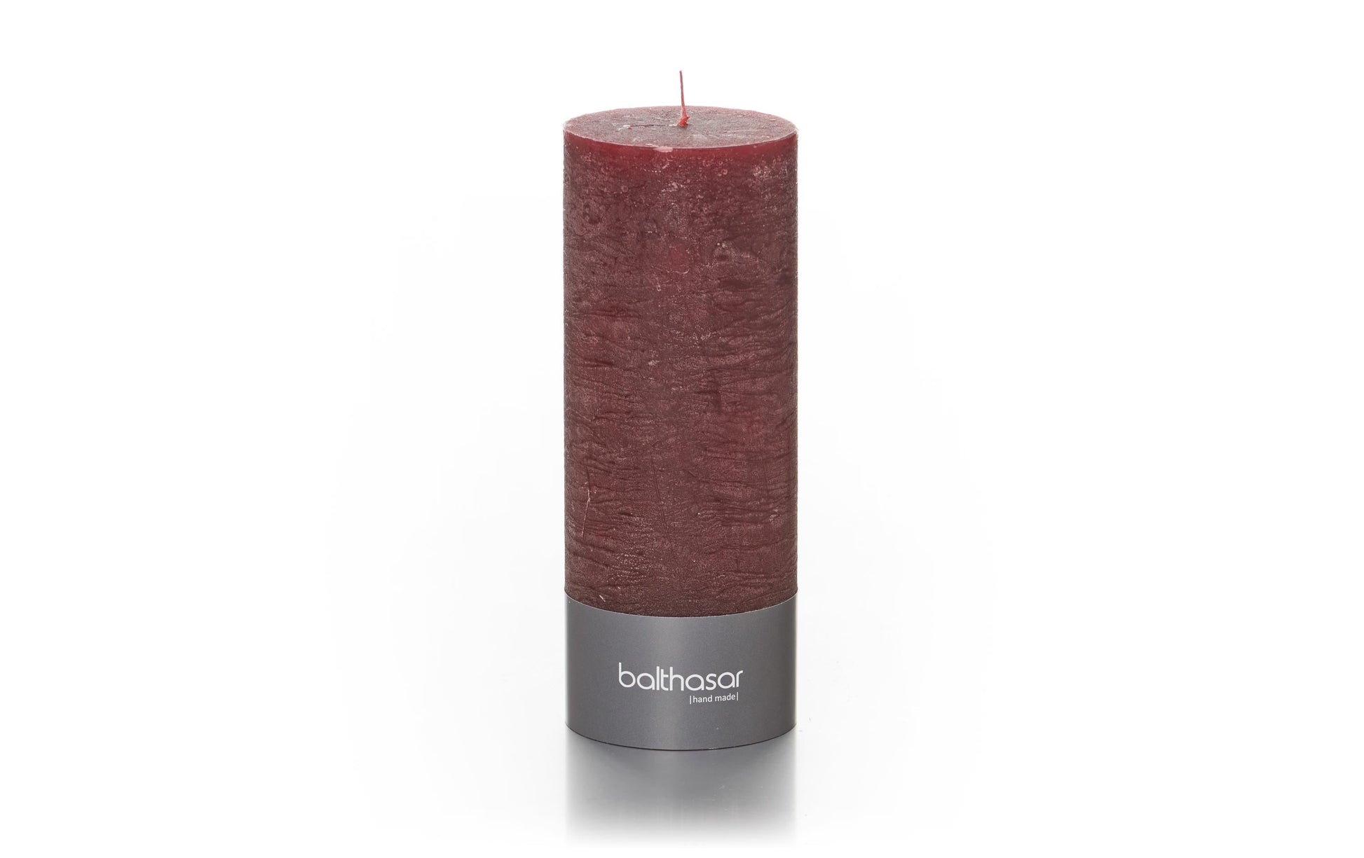 Balthasar Zylinderkerze – Ø 7 × 18 cm – Paraffin, rot