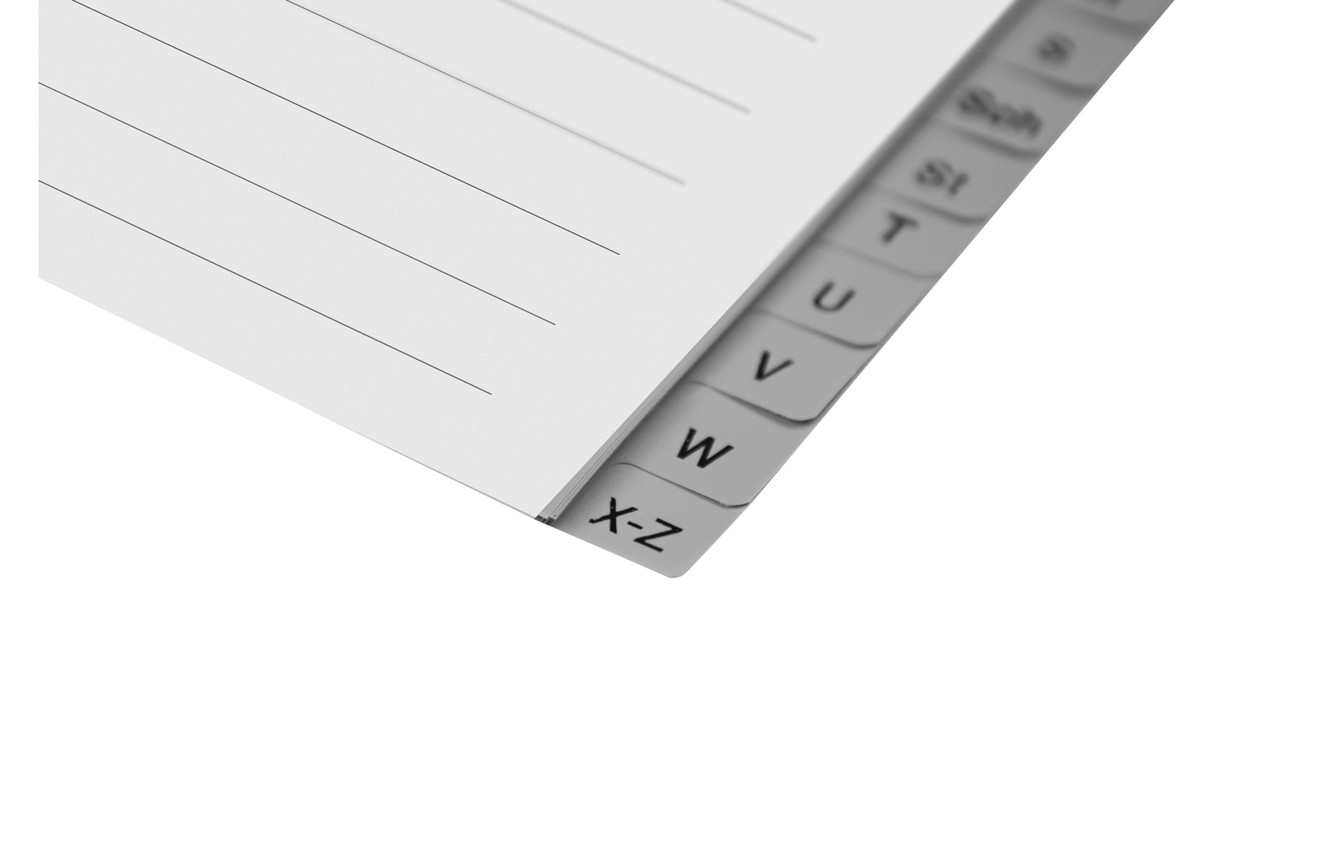 Biella Register A4 – alphabetisch A–Z, 24 Taben, PP grau