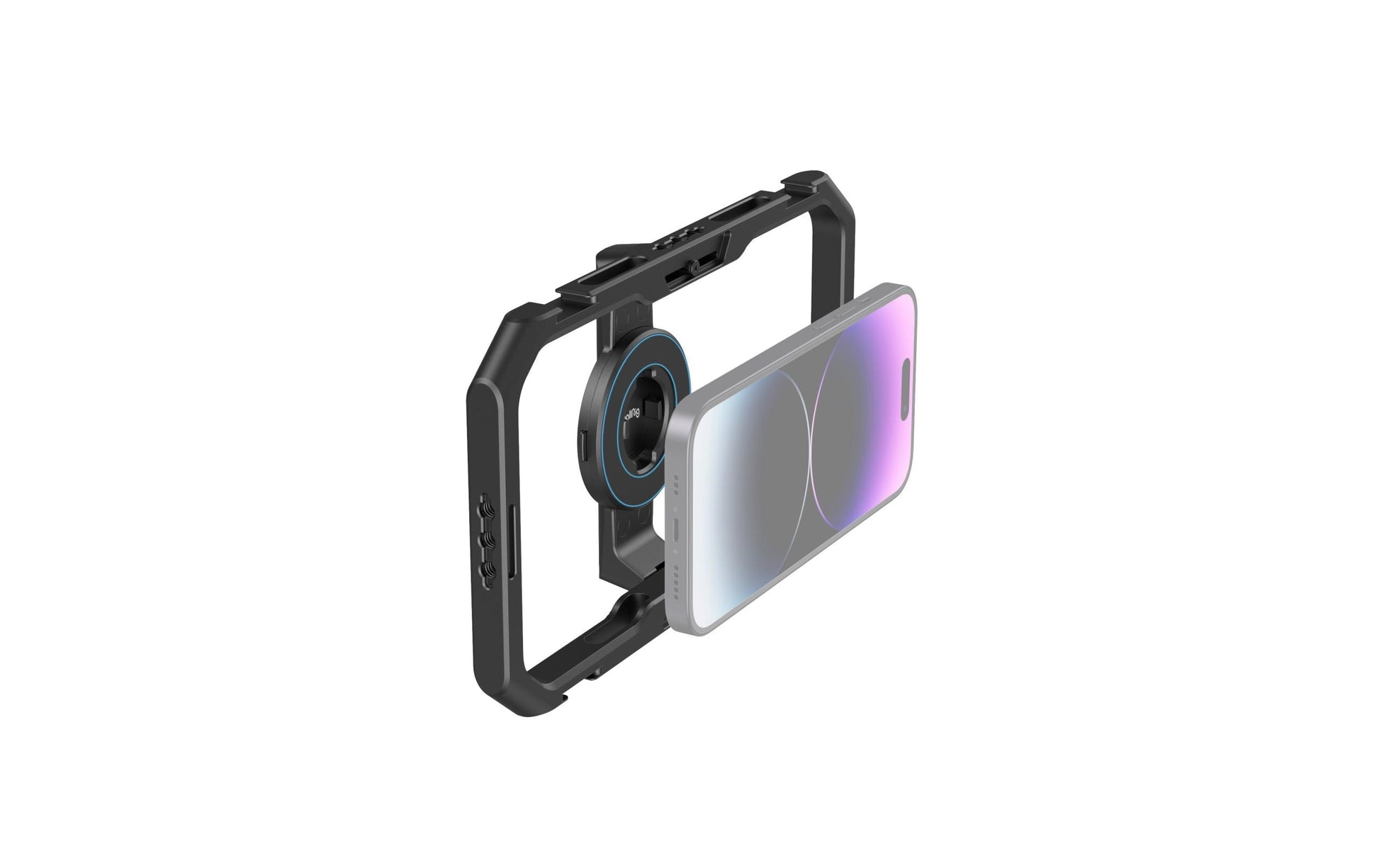 SmallRig Käfig, magnetische Montage – für Smartphones 62,5–87 mm Breite – Schwarz, Aluminium/Silikon