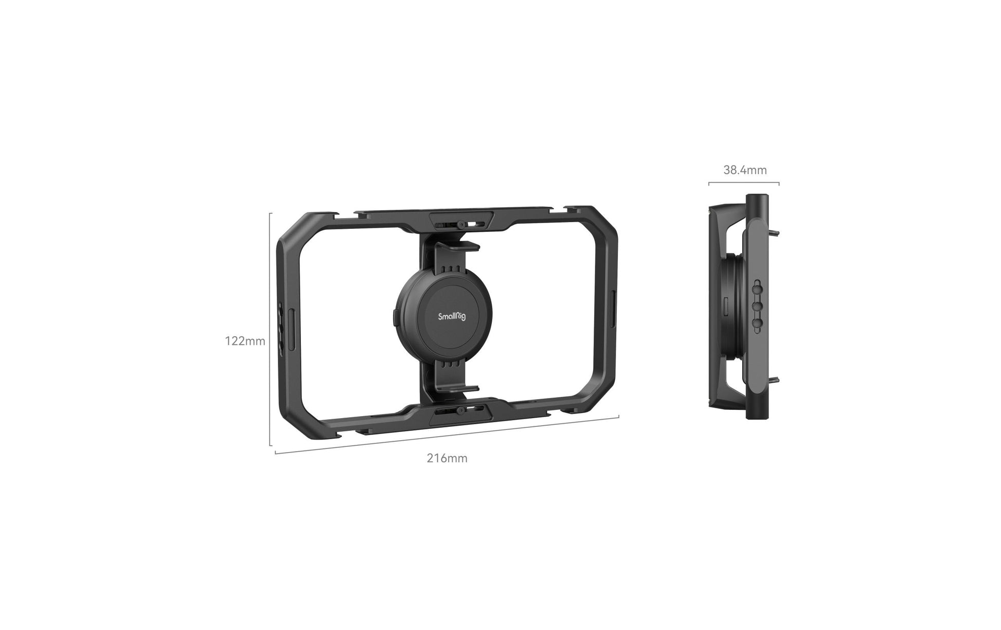 SmallRig Käfig, magnetische Montage – für Smartphones 62,5–87 mm Breite – Schwarz, Aluminium/Silikon
