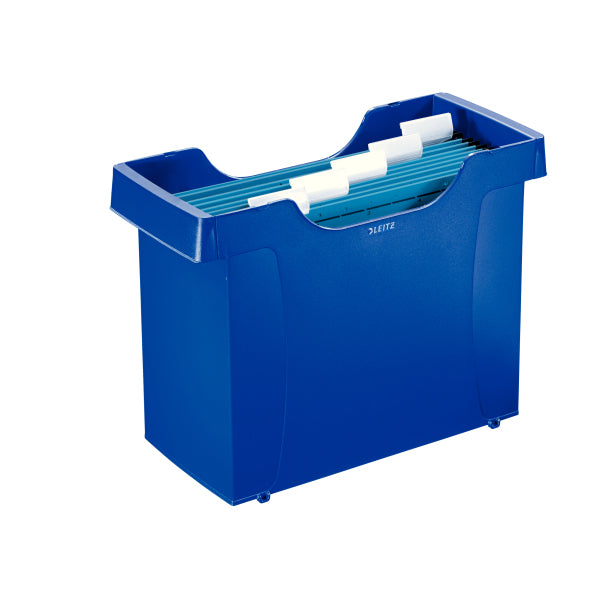 Leitz Mini-Aktei Aufbewahrungsbox B 395 × H 273 × T 170 mm – für A4, 20 Hängemappen, stapelbar, blau