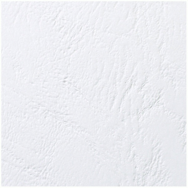 GBC Umschlagdeckel LeatherGrain – weiss, Karton – 100 Stk.