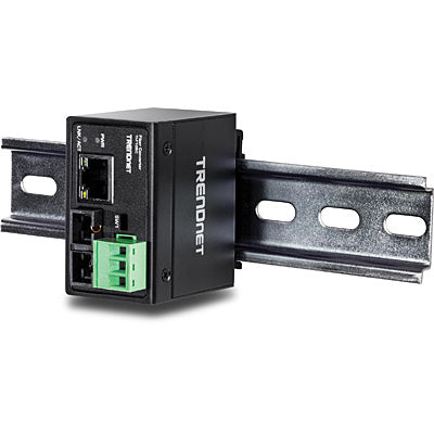 TRENDnet TI-F10SC Medienkonverter SC zu RJ-45 – 100 Mbit/s, Multimode 1310 nm, bis 2 km – IP40, Metallgehäuse