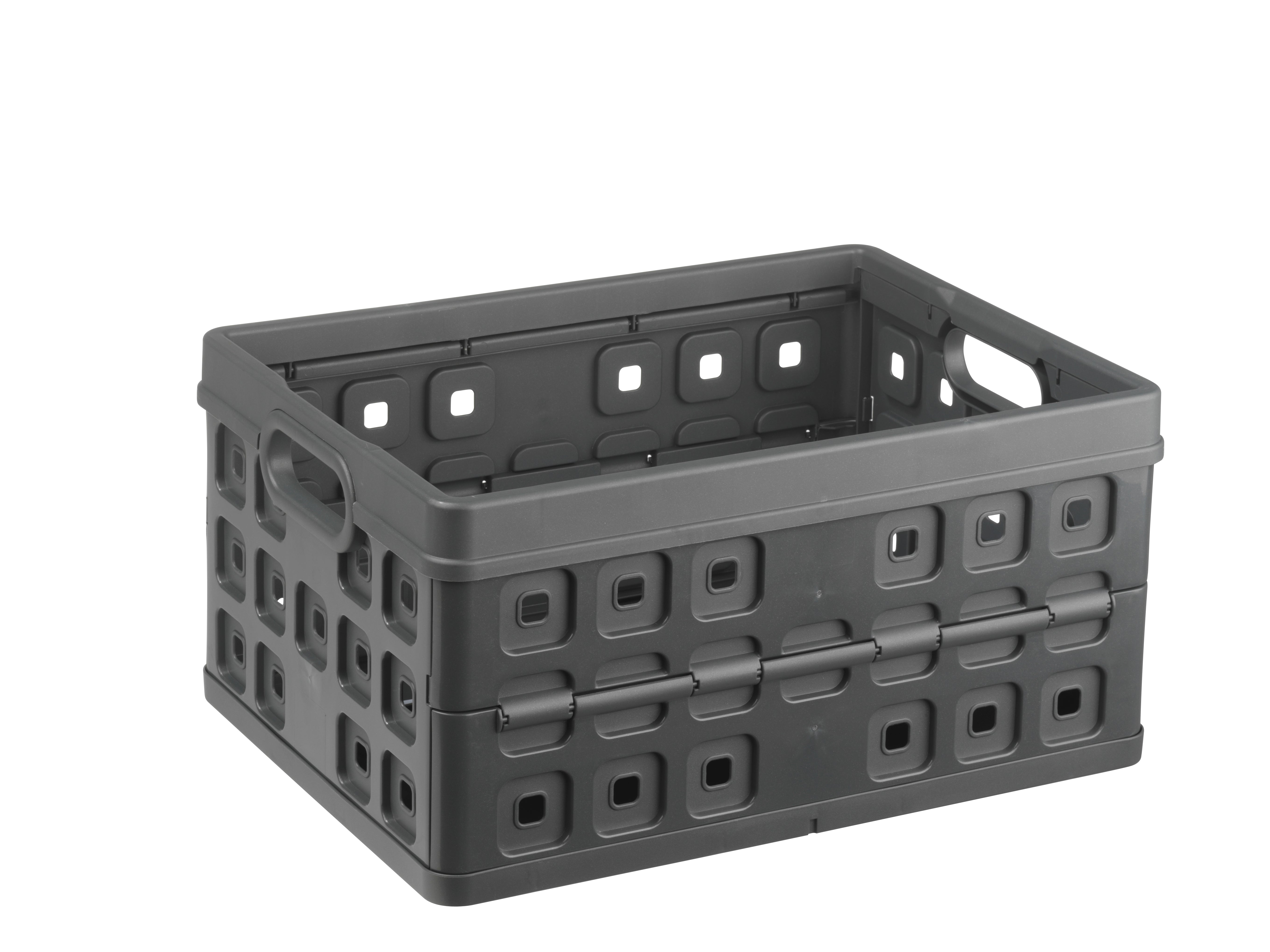 Sunware Klappbox 32 l – faltbar – schwarz – 490 × 245 × 360 mm