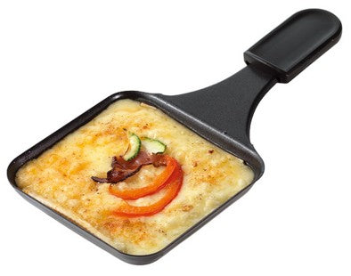 Stöckli Pfännchen-Set – 9 × 9 × 1,4 cm, Anthrazit, 2 Stk. – für CHEESEmax 2/4/6
