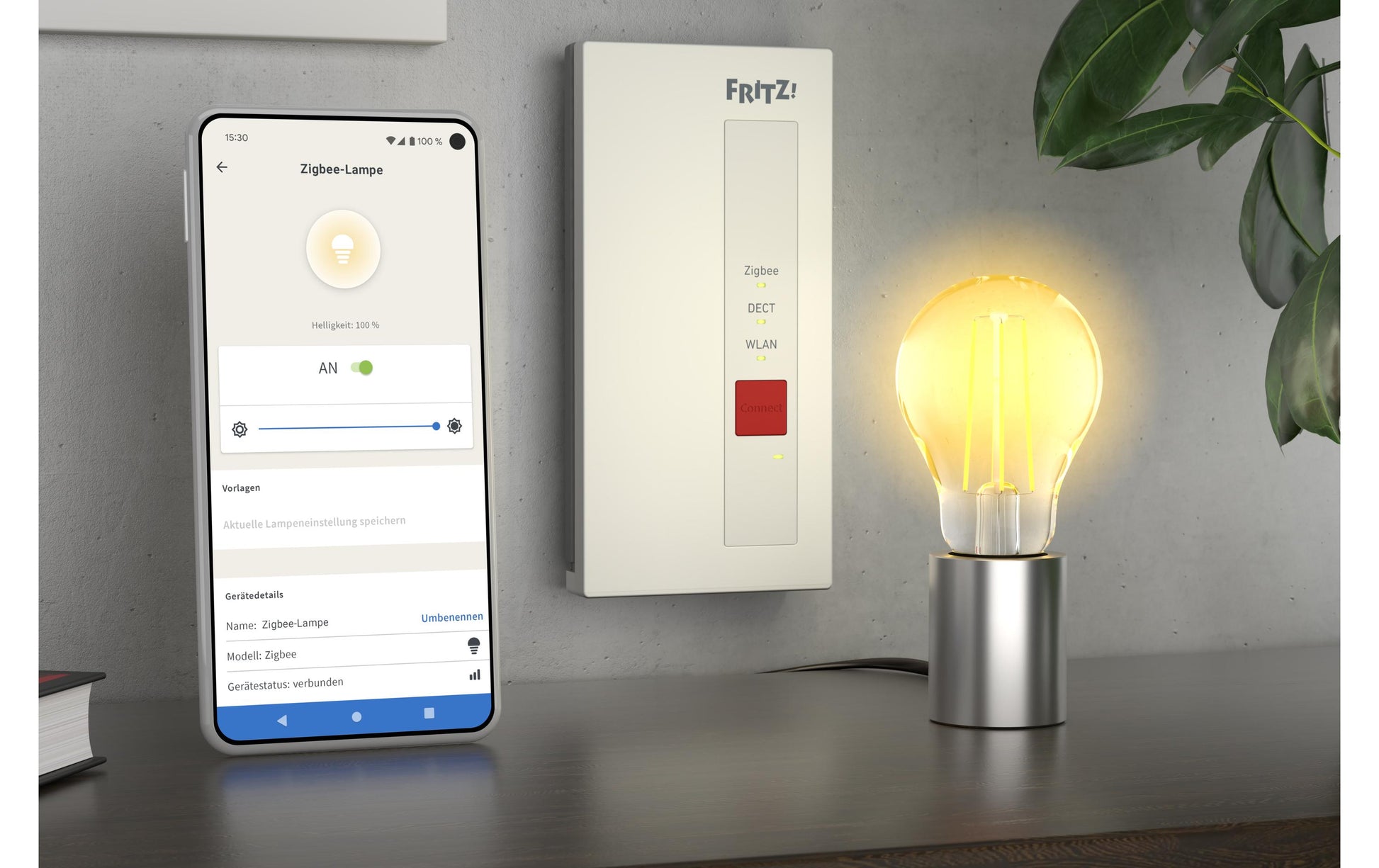 FRITZ! FRITZ Smart Gateway – Smart-Hub/Bridge – Zigbee, WLAN, LAN (Gigabit Ethernet) – Weiss
