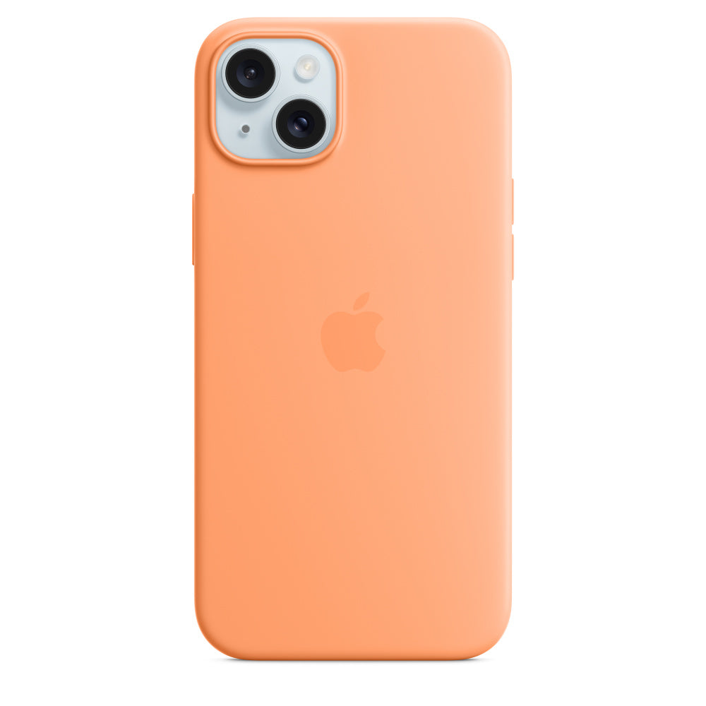 Apple Backcover – für Apple iPhone 15 Plus – orange – Silikon – MagSafe-kompatibel