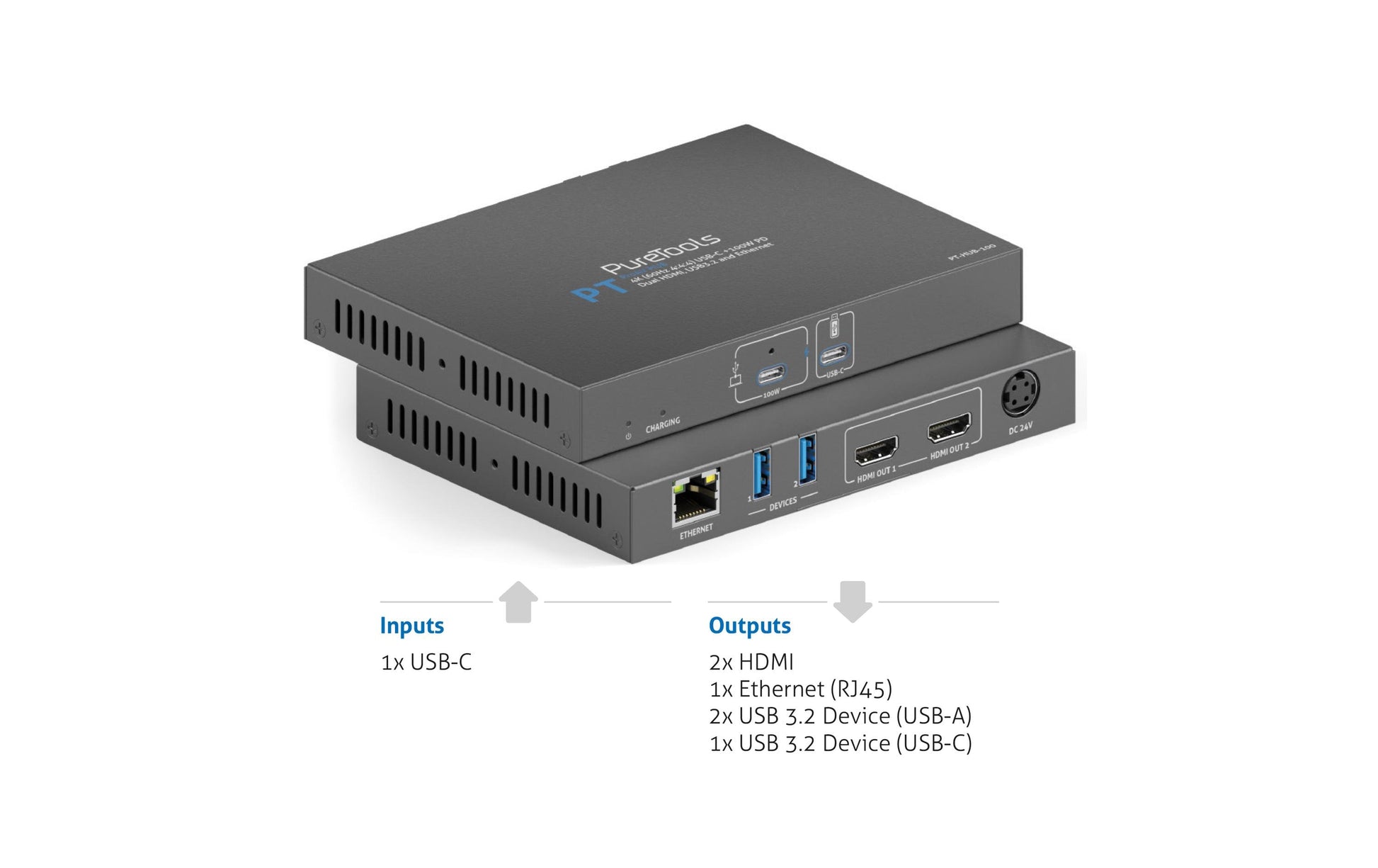 Purelink puretools PureTools PT-HUB-100 – Docking Station, USB-C > 18 Gbit/s
