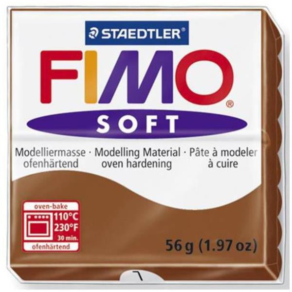 Staedtler Modelliermasse (ofenhärtend, 110 °C, 30 min), Soft, Braun, 1 Stk., 8020-7