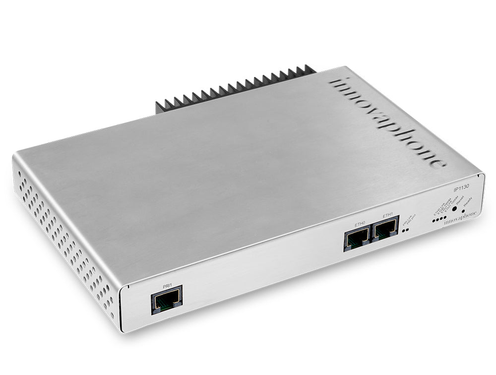 Innovaphone IP1130 – VoIP-Gateway, 30 Kanäle, 2x RJ-45 (10/100/1000 Mbit/s), PRI ISDN, PoE