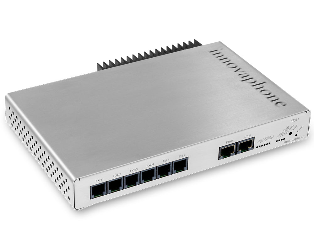 Innovaphone IP311 – VoIP-Gateway, 6 Kanäle, 4x FXO, 2x FXS, 2x RJ-45, PoE