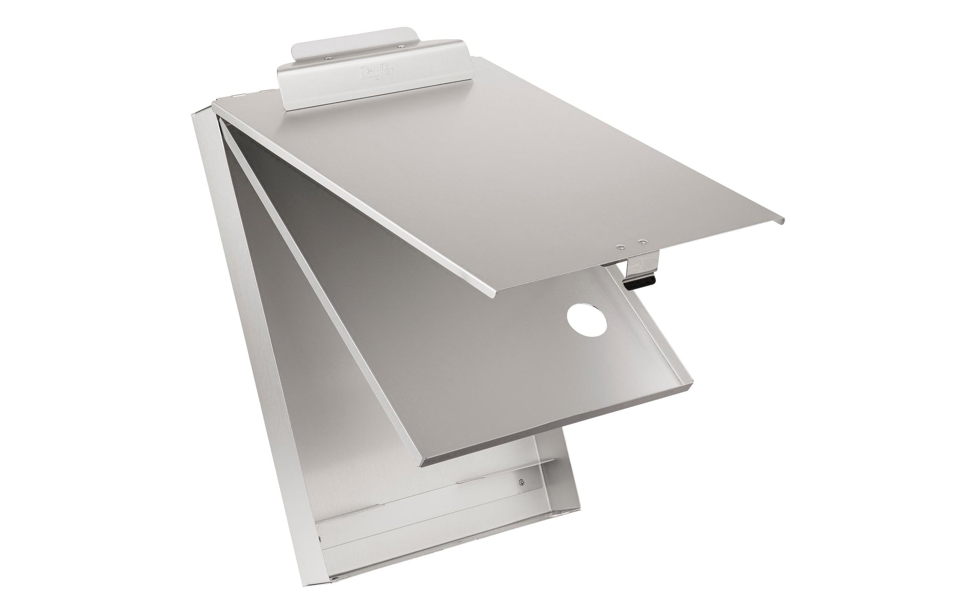 Laufer Läufer Formularhalter mit Box für A4, Aluminium – 1 Stk