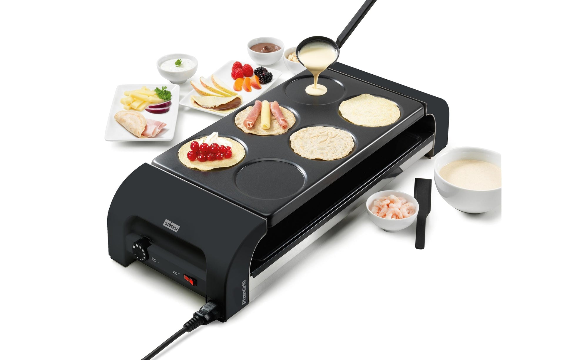Stöckli Crêpeplatte – 20 × 22,8 cm – für for8/PIZZAmax8