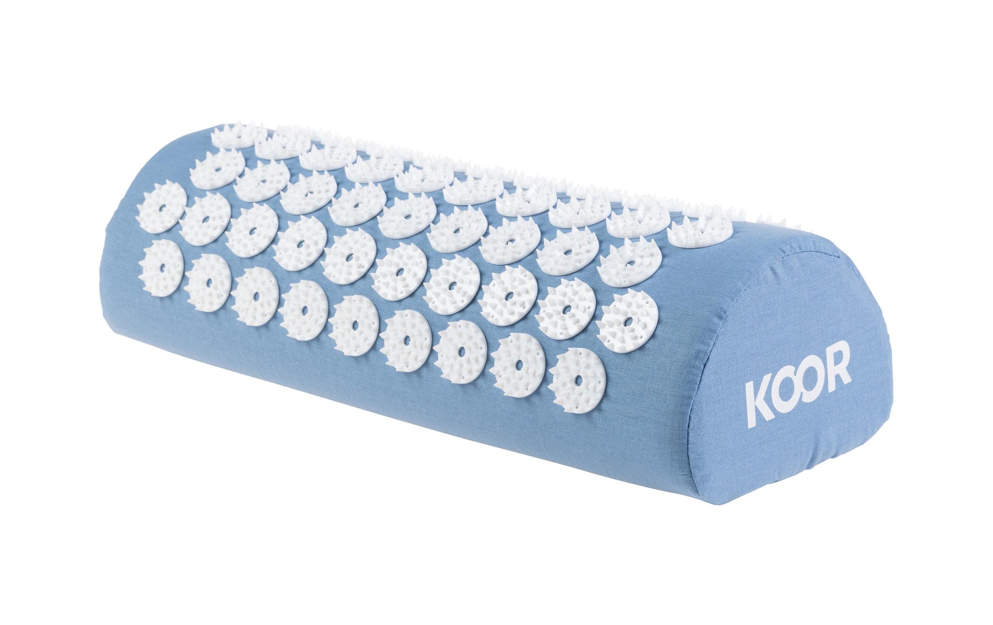 KOOR Akupressurmatte mit Kissen – Shiatsu – Matte 42 × 66 cm, Kissen 39 × 10 cm – Blau