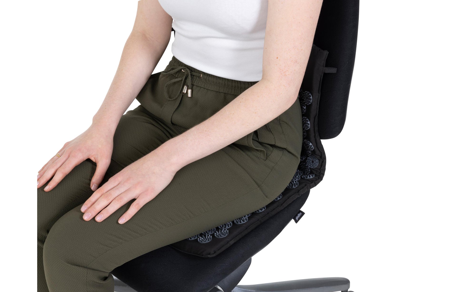 KOOR Akupressurmatte mit Kissen – Shiatsu – Matte 42 × 66 cm, Kissen 39 × 10 cm –  – Schwarz