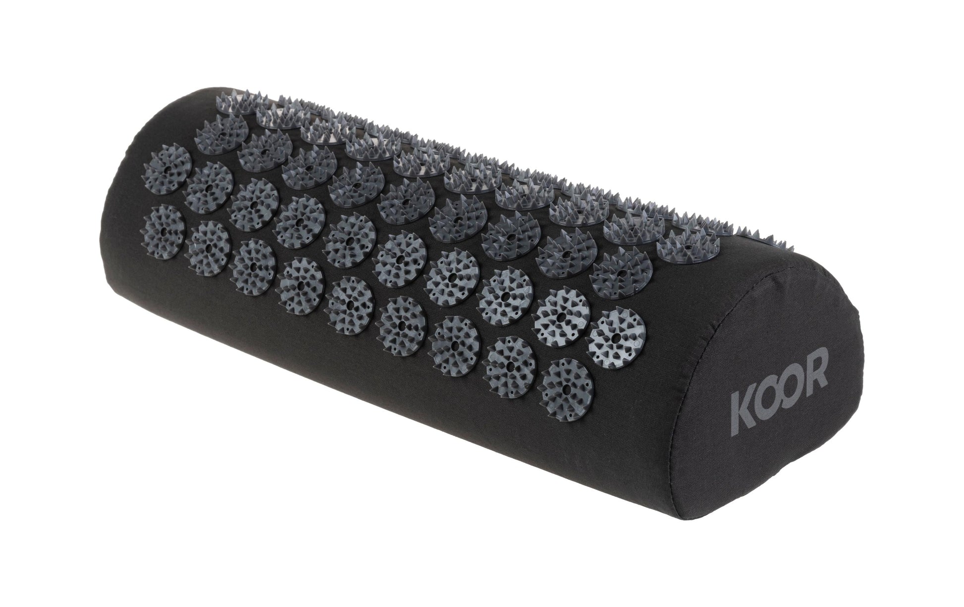 KOOR Akupressurmatte mit Kissen – Shiatsu – Matte 42 × 66 cm, Kissen 39 × 10 cm –  – Schwarz