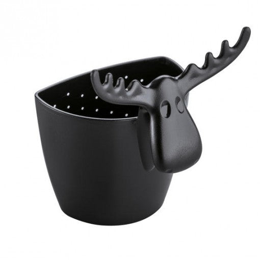 Koziol RUDOLF – Teesieb 7,3 × 6,6 × 9 cm, Kunststoff, spülmaschinenfest, BPA-frei, schwarz
