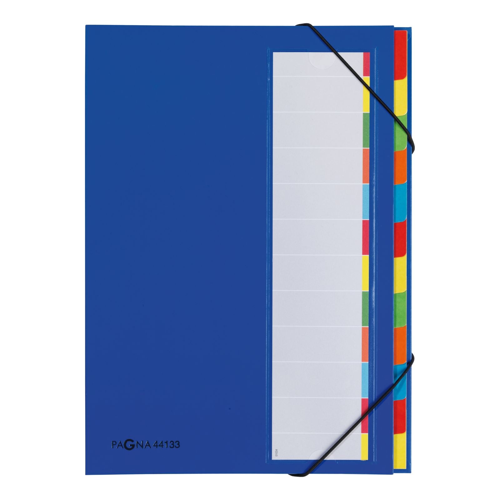 Pagna Fächermappe A4 – 12 Fächer, Gummiband, Karton, Blau