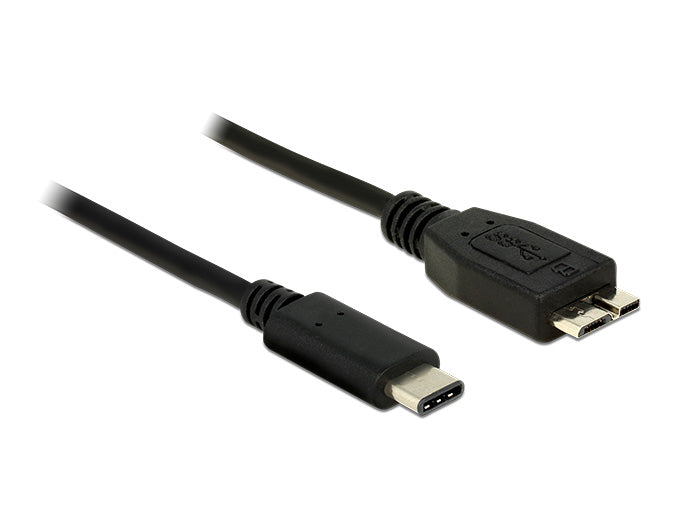 DeLOCK USB-C auf Micro-USB-B Kabel – USB 3.2 Gen 2 (10 Gbit/s) – 1 m – Schwarz