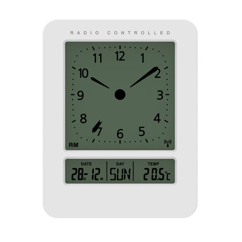 Technoline WT745 Digitalwecker – Funk, Schlummerfunktion, Thermometer, 7,1 × 9,2 × 4,5 cm, Weiss