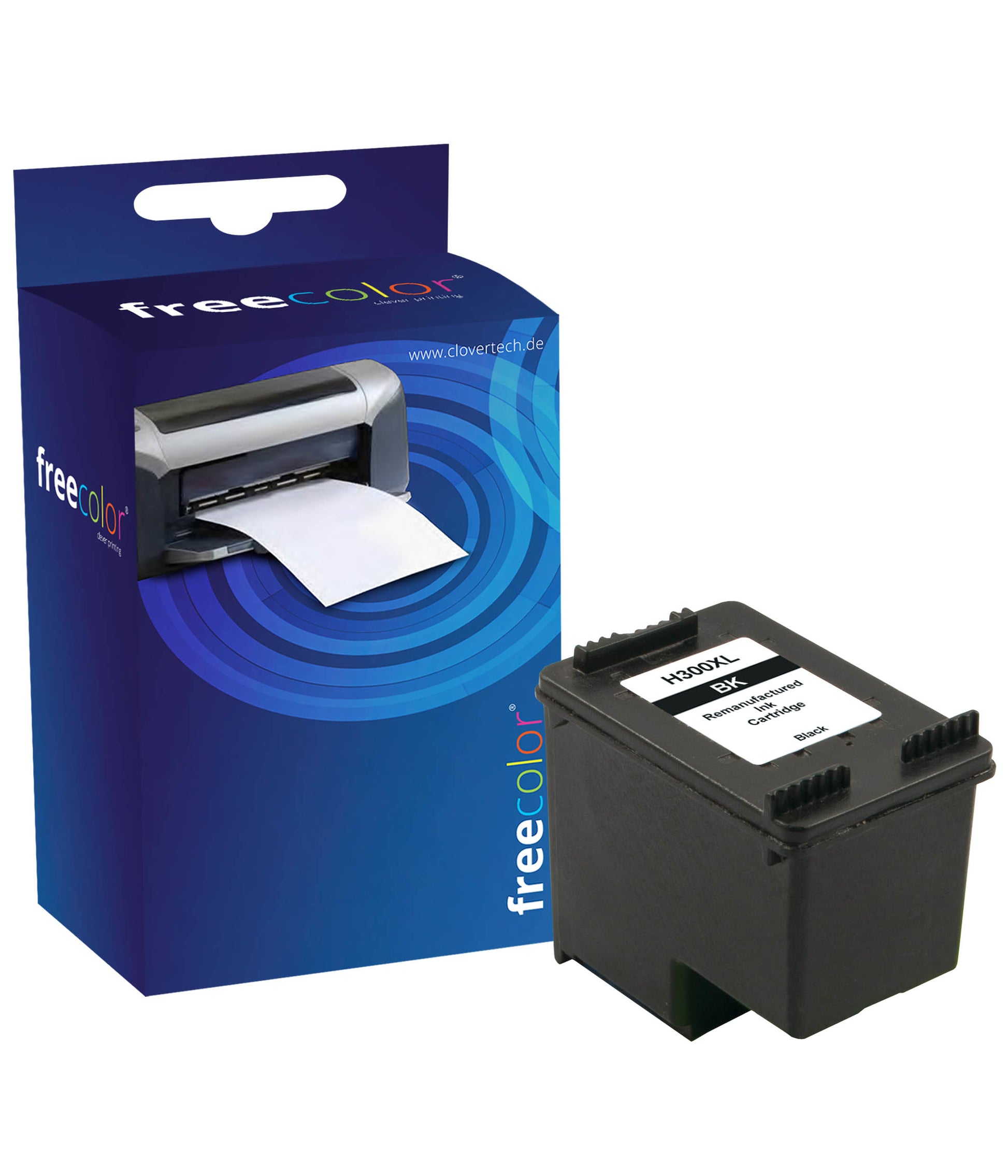 Freecolor Tintenpatrone 300, Schwarz, 600 Seiten, Kompatibel – für Hewlett Packard Photosmart C 4740
