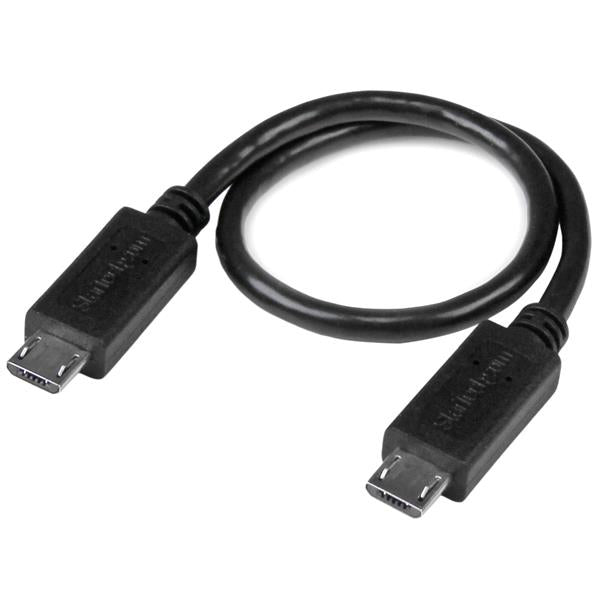 StarTech.com Micro-USB auf Micro-USB Kabel – 0,203 m – PVC-Mantel, Nickelkontakte – Schwarz