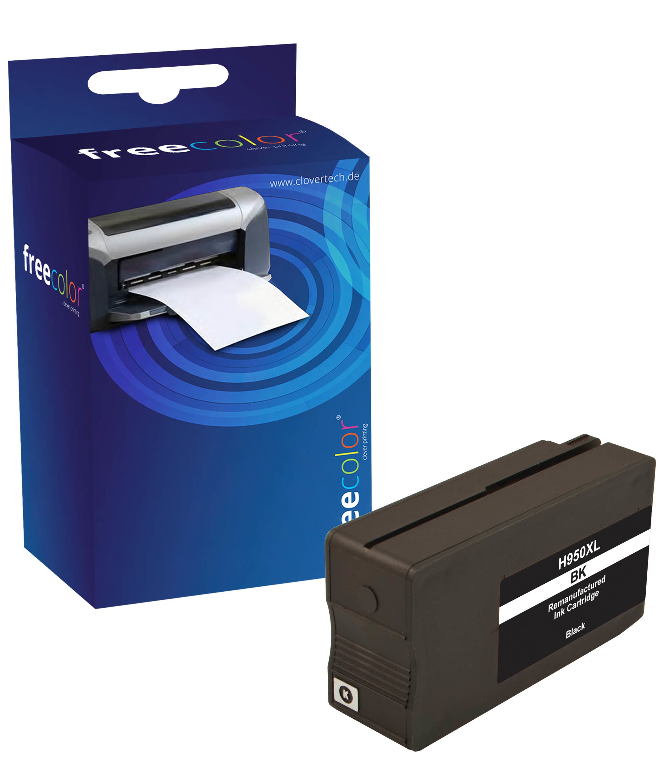 Freecolor 950/951 Schwarz Tintenpatrone (Kompatibel) – 2'300 Seiten – für HP OfficeJet Pro 8600
