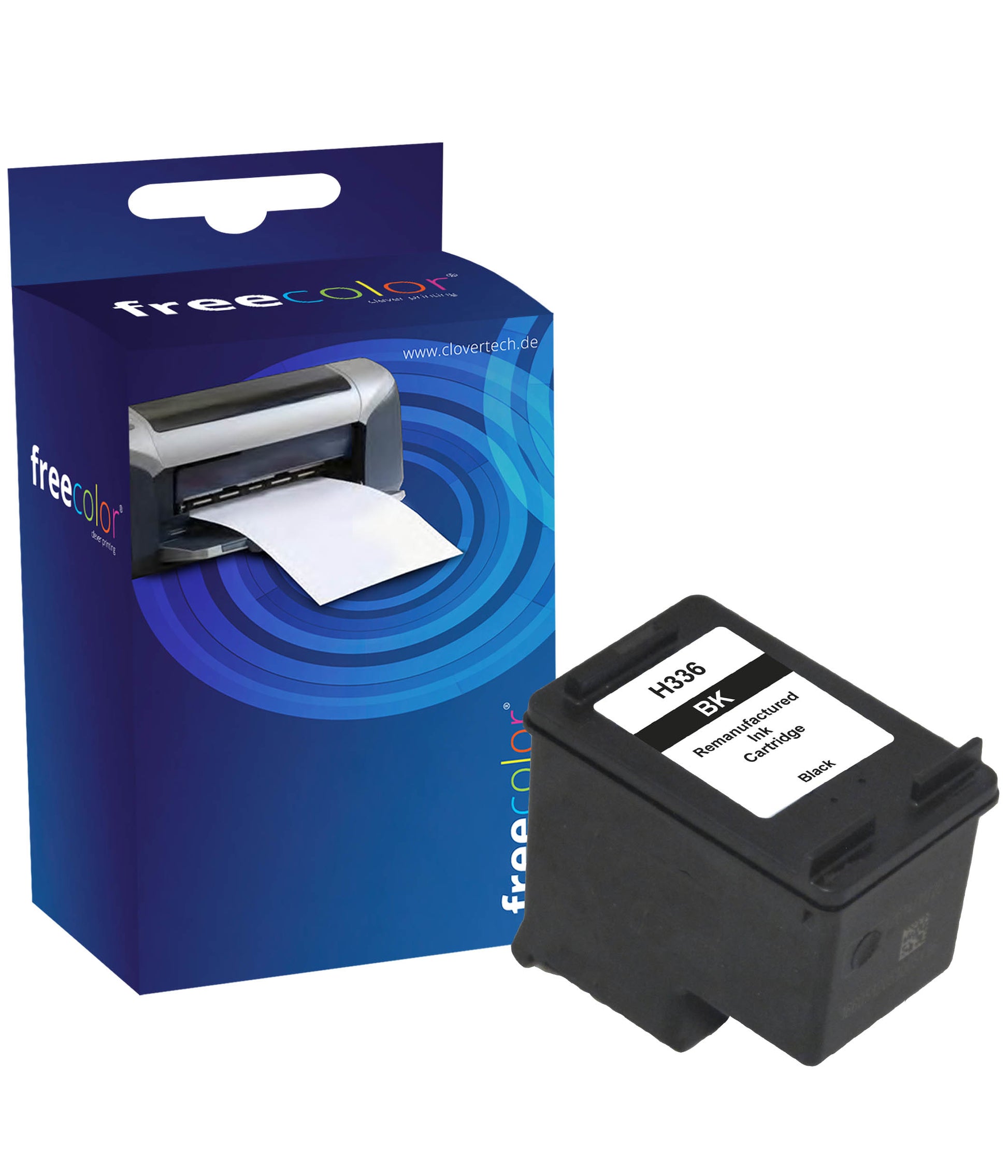 Freecolor Tintenpatrone C9362EE, schwarz, kompatibel – für HP DeskJet 5420, 5440, OfficeJet 6300 Serie und andere