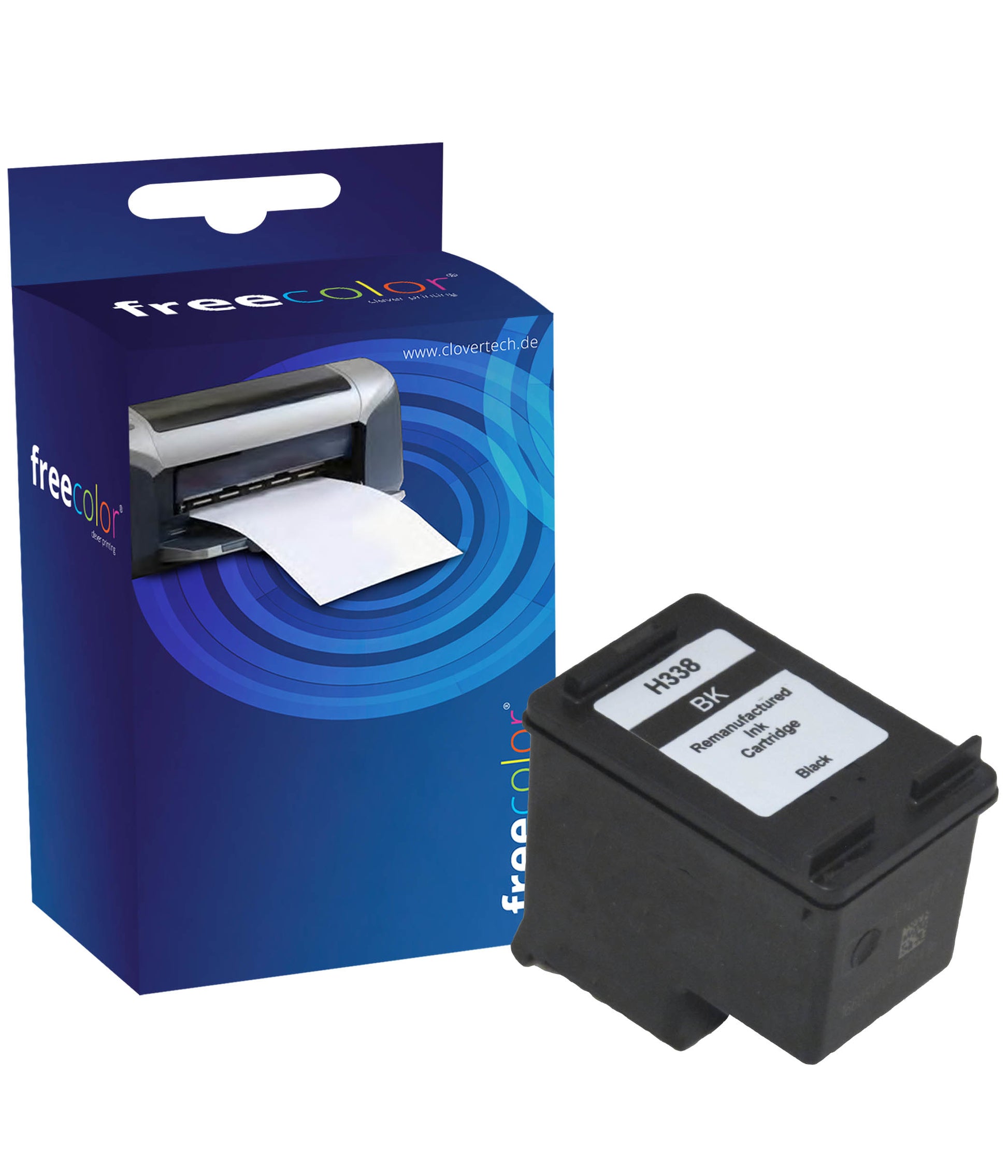 Freecolor 338/339 Schwarz Tintenpatrone (Kompatibel) – 555 Seiten – für HP DeskJet 460/9803, PhotoSmart 8450