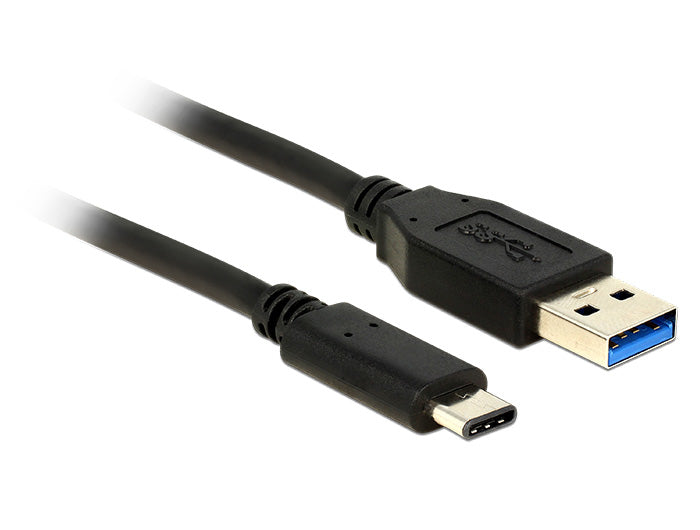 DeLOCK USB-A auf USB-C Kabel – USB 3.2 Gen 2 (10 Gbit/s) – 0,5 m – Schwarz