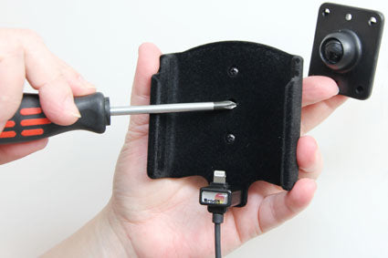 Brodit Auto-Halterung mit Zigarettenanzünder-Stecker, neigbar – für iPhone 6S/7 Plus – Schwarz, ABS