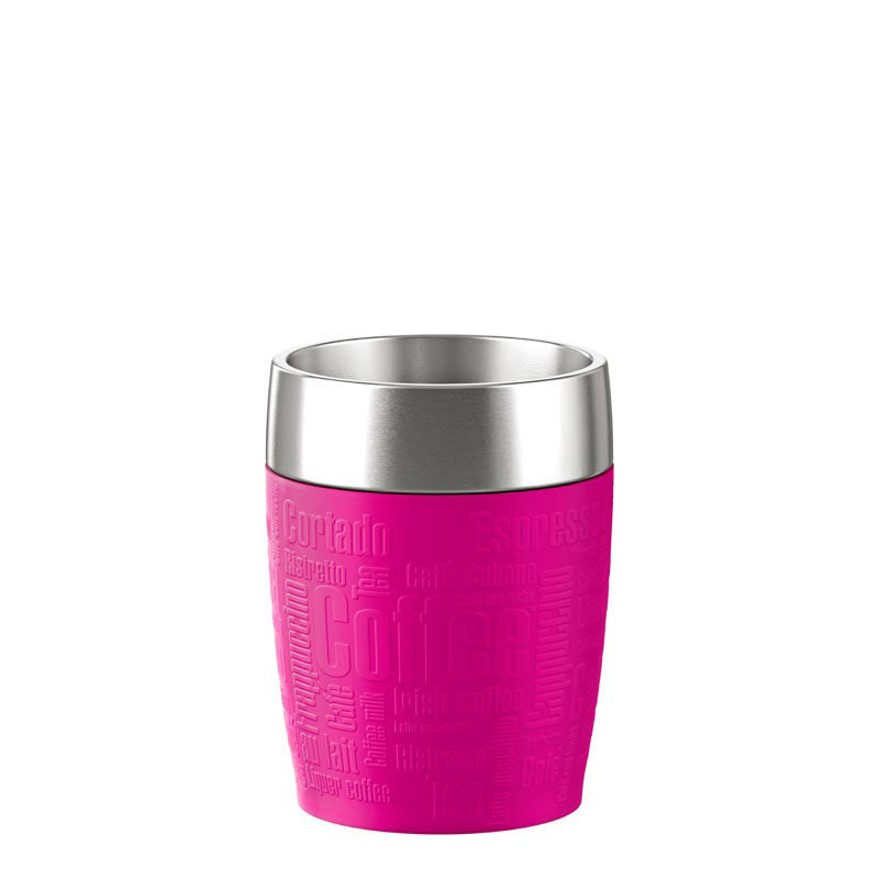 EMSA Travel Cup Thermobecher 200 ml – doppelwandig, Schraubdeckel, Edelstahl
