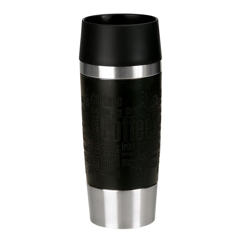 EMSA Thermobecher – 4er Set, 360 ml, Ø 8 cm, Edelstahl, Knopfdruckverschluss, vakuumisoliert