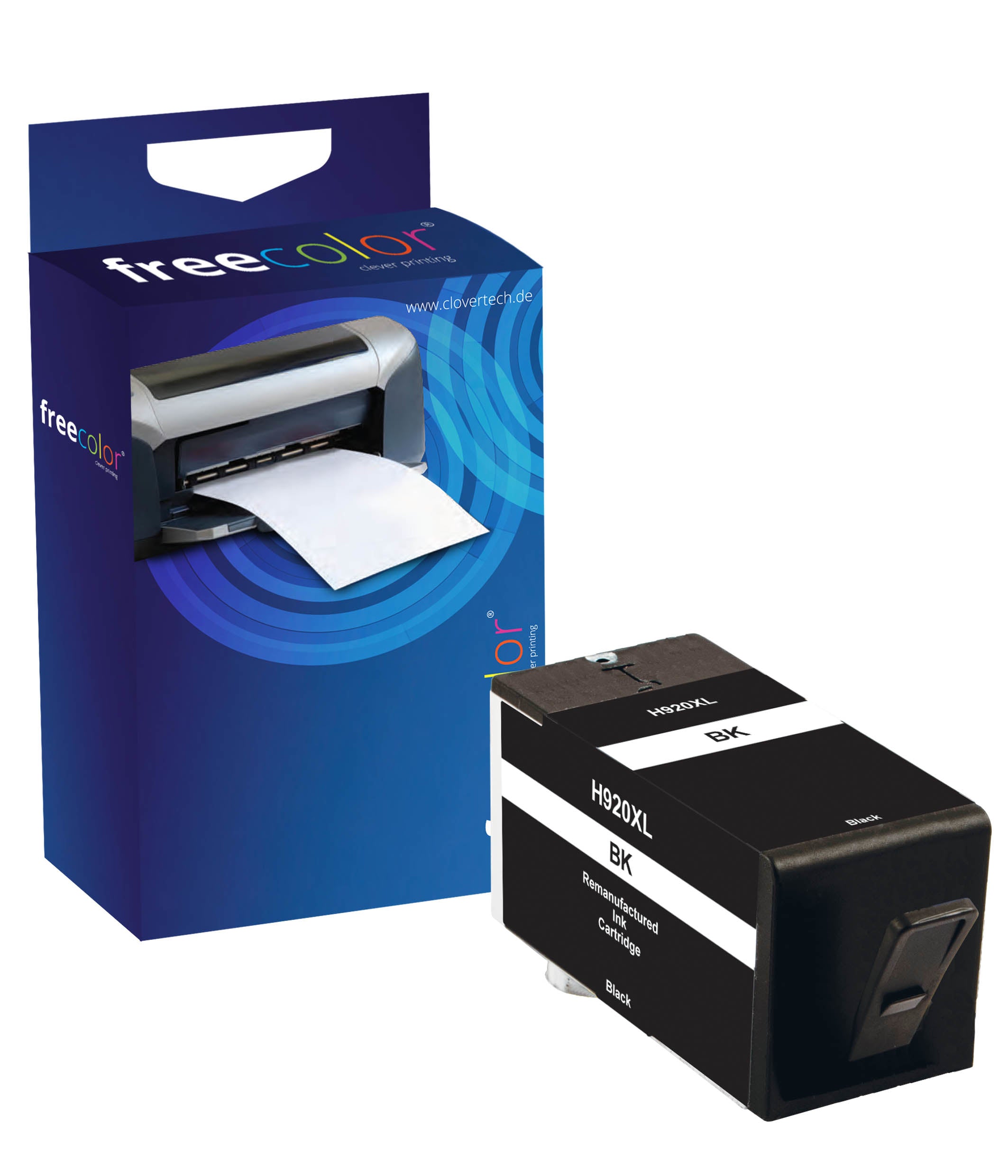 Freecolor 920 Schwarz Tintenpatrone (Kompatibel) – 1'200 Seiten – für HP OfficeJet 7000/7500 A/6500 …