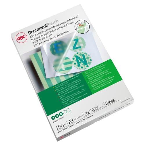 GBC Laminierfolien A3, glänzend – 75 µm, 303 × 426 mm, 100 Stk.