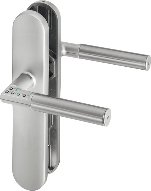 Assa Abloy Code Handle LS matt B Kombinationsschloss – 4–6-stellig, Edelstahl, Silber, 49×12×254 mm