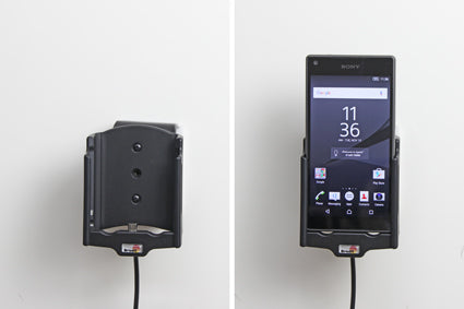 Brodit Auto-Halterung, aktiv mit Zigarettenanzünder/USB-Strom – für Sony Xperia Z5 Compact – Grau