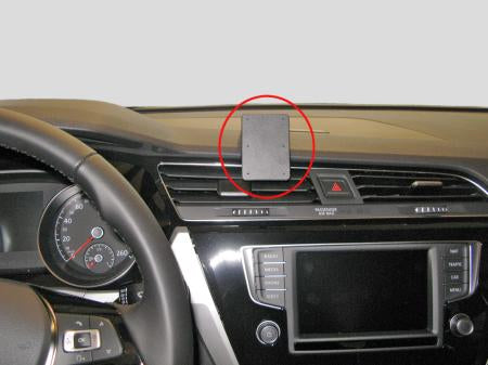 Brodit Auto-Halterung, Mittelkonsole – für Volkswagen Touran (2016–2019) – Schwarz, ABS