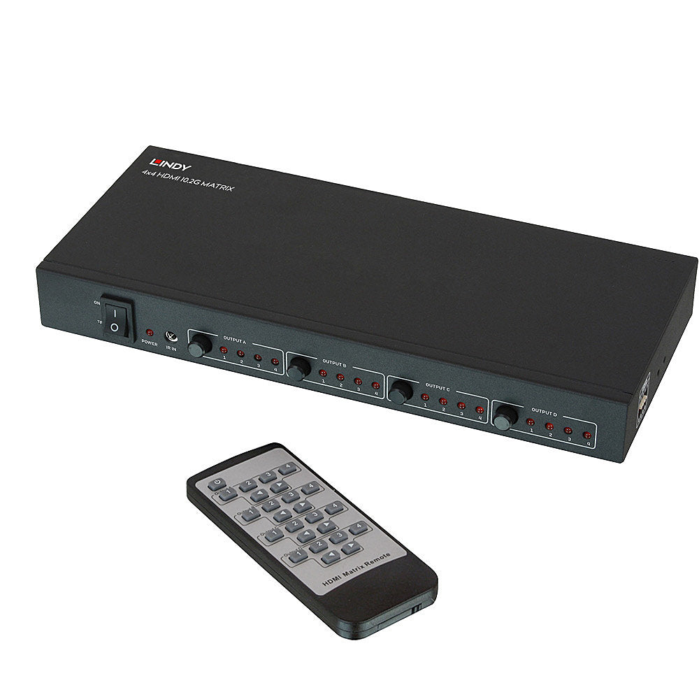 Lindy HDMI-Matrix 4×4, 4K, HDMI 1.4