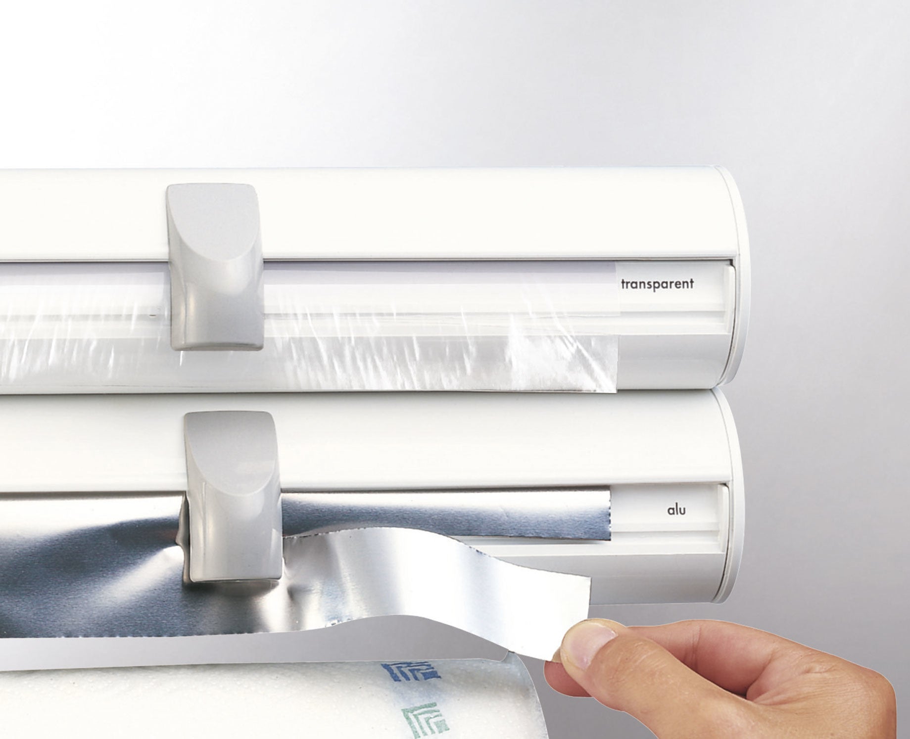 Leifheit Utensilienhalter (wandmontiert), Kunststoff, weiss, für 3 Rollen