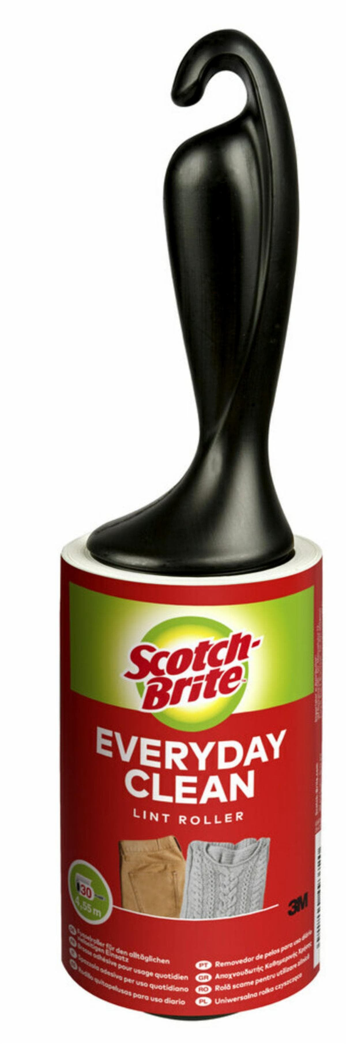 Scotch-Brite Fusselroller 836RS-30EMEA – 30 Blätter, Kunststoff, Schwarz/Weiss