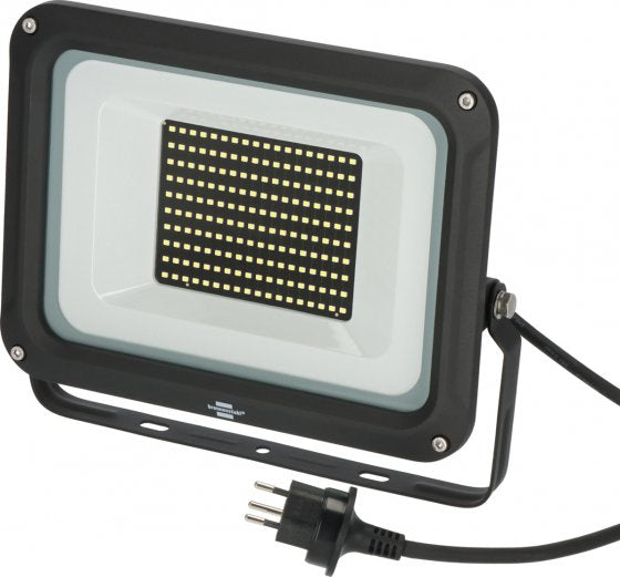 Brennenstuhl Aussenwandleuchte – 100 W – Kaltweiss, 6500 K – IP65 – Netzbetrieb – dimmbar – Schwarz – Metall
