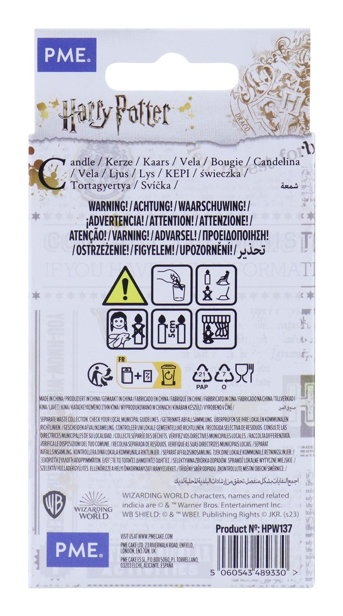 PME Geburtstagskerze Harry Potter – Weiss – 53 × 70 mm – 1 Stk