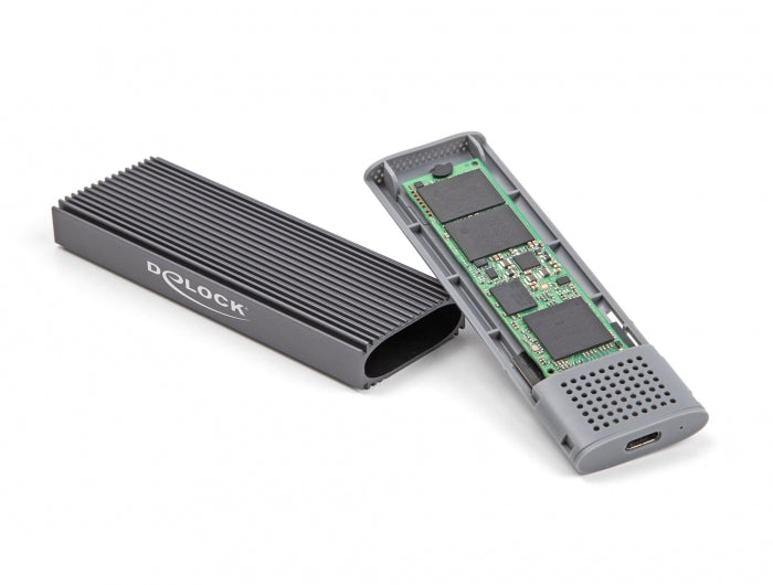 DeLOCK 1-Bay Gehäuse – M.2 NVMe/PCIe, SATA SSD, USB-C 10 Gbit/s