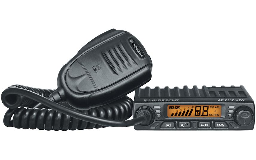 Albrecht AE 6110 VOX – Auto-CB-Funkgerät, 400 Kanäle, AM/FM, 8 W Ausgangsleistung, 12 V, Schwarz