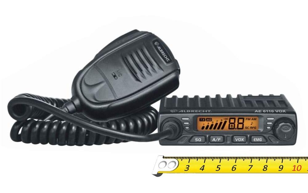 Albrecht AE 6110 VOX – Auto-CB-Funkgerät, 400 Kanäle, AM/FM, 8 W Ausgangsleistung, 12 V, Schwarz