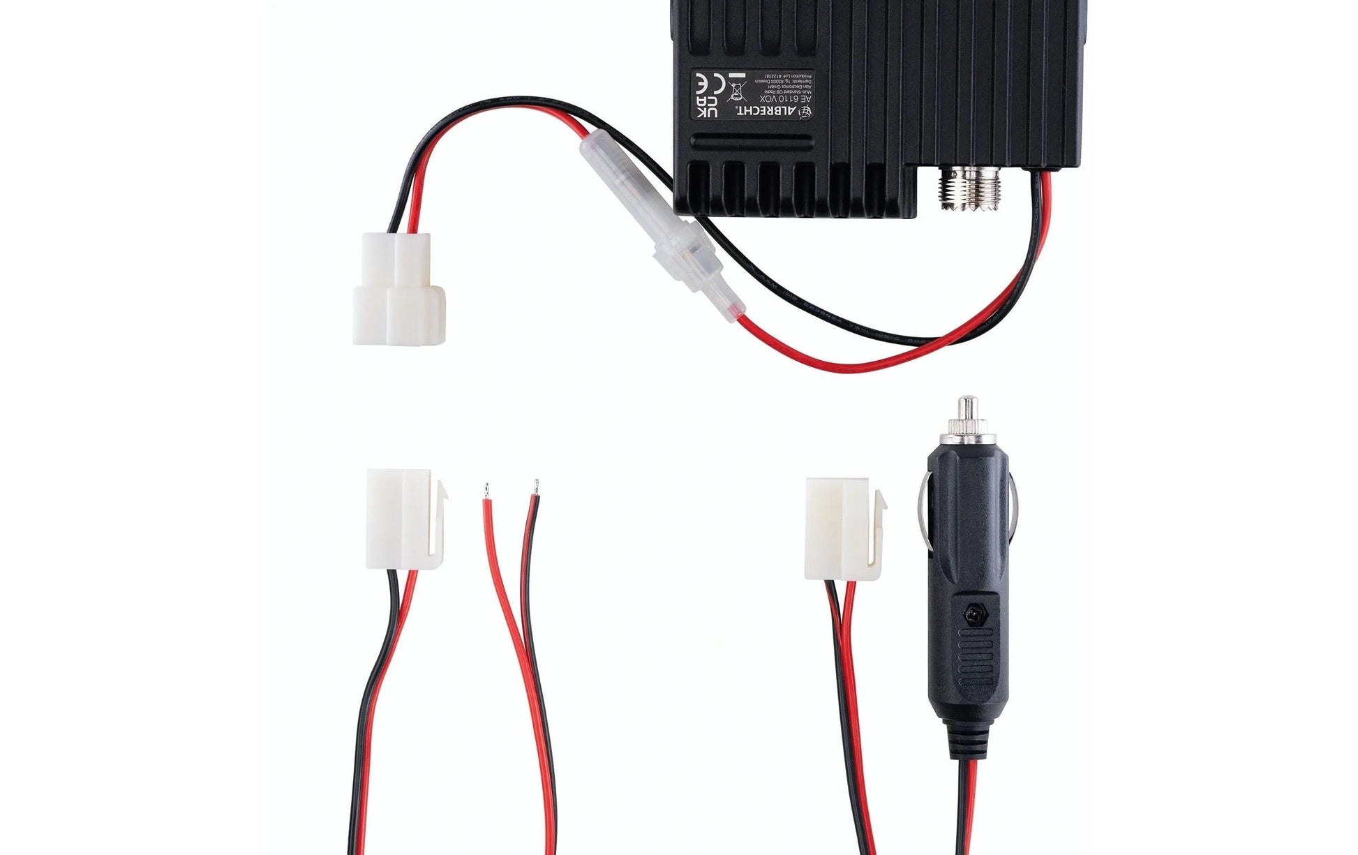 Albrecht AE 6110 VOX – Auto-CB-Funkgerät, 400 Kanäle, AM/FM, 8 W Ausgangsleistung, 12 V, Schwarz